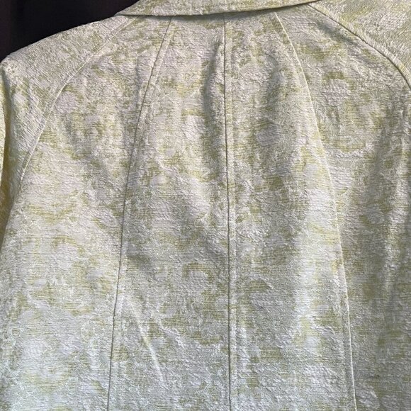 Bob Mackie Studio Womens Jacket Double Breasted Floral Brocade Button Detail - Picture 9 of 11